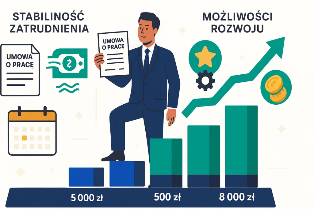 Od czego zacząć zarabianie - etat jako fundament stabilności i rozwoju finansowego