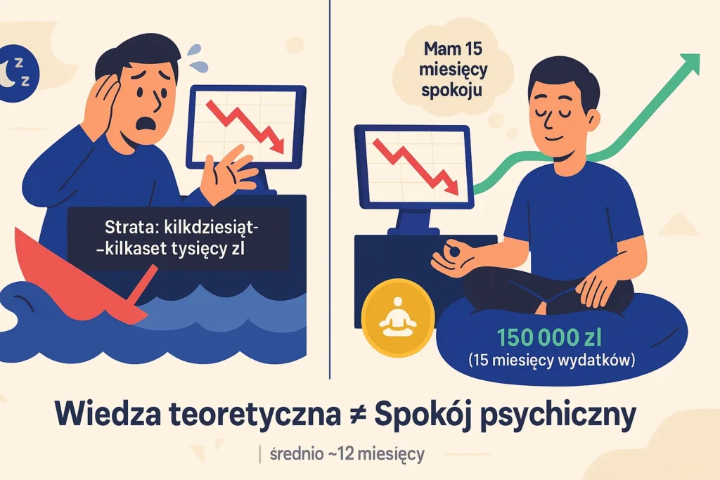 Historia Mateusza - lekcja wartości psychologicznego bezpieczeństwa i kosztów inwestowania bez poduszki finansowej