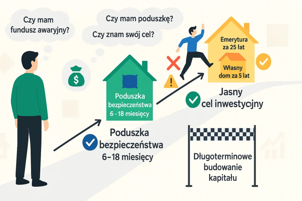 Twoje następne kroki w świadomej strategii inwestycyjnej - checklist od funduszu awaryjnego do celu inwestycyjnego