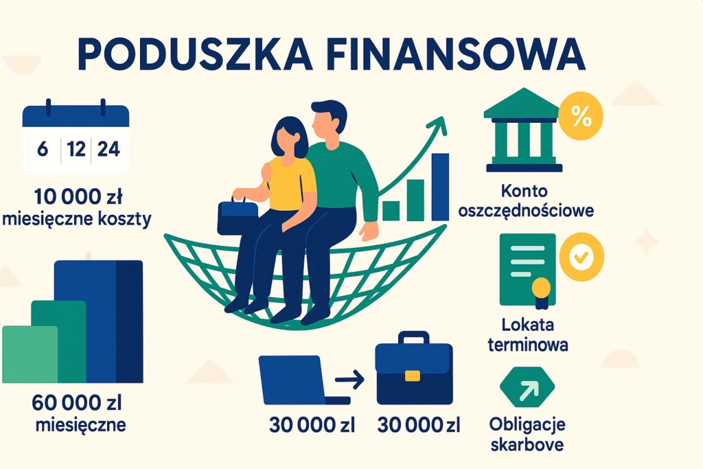 Poduszka bezpieczeństwa 6-24 miesięcy kosztów - kapitał pracujący z psychologicznym komfortem