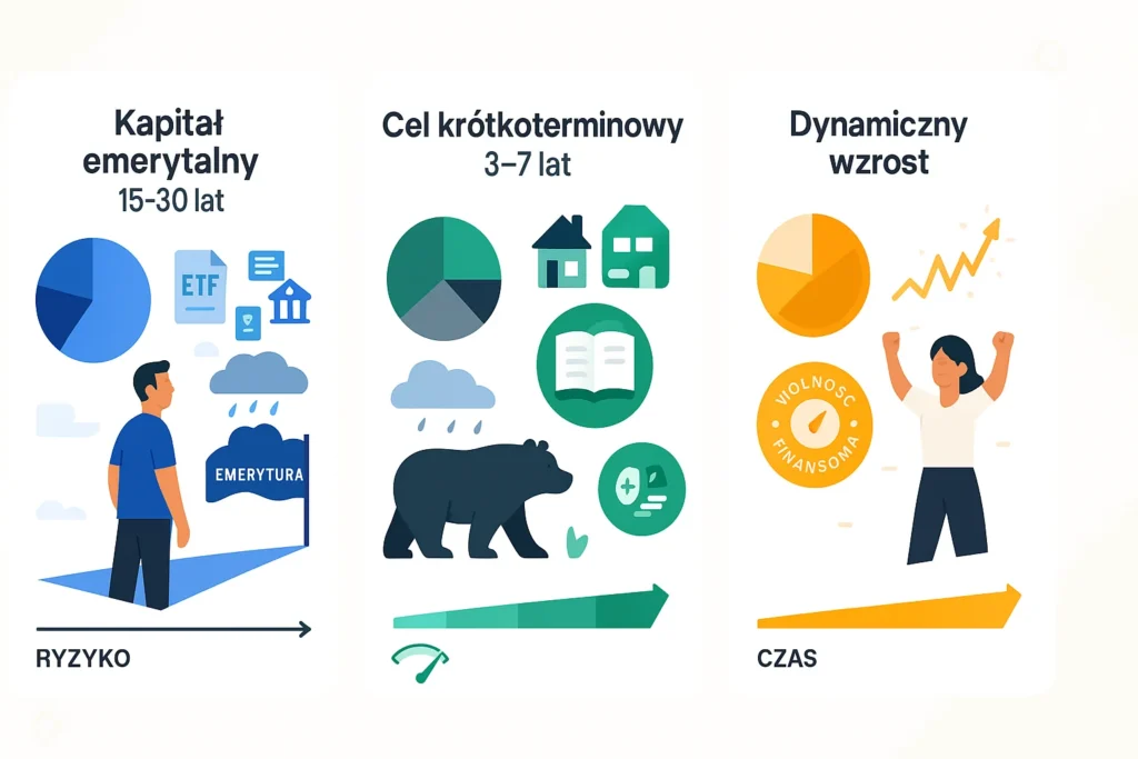 Właściwa decyzja inwestycyjna według celu - kapitał emerytalny, cel krótkoterminowy, dynamiczny wzrost