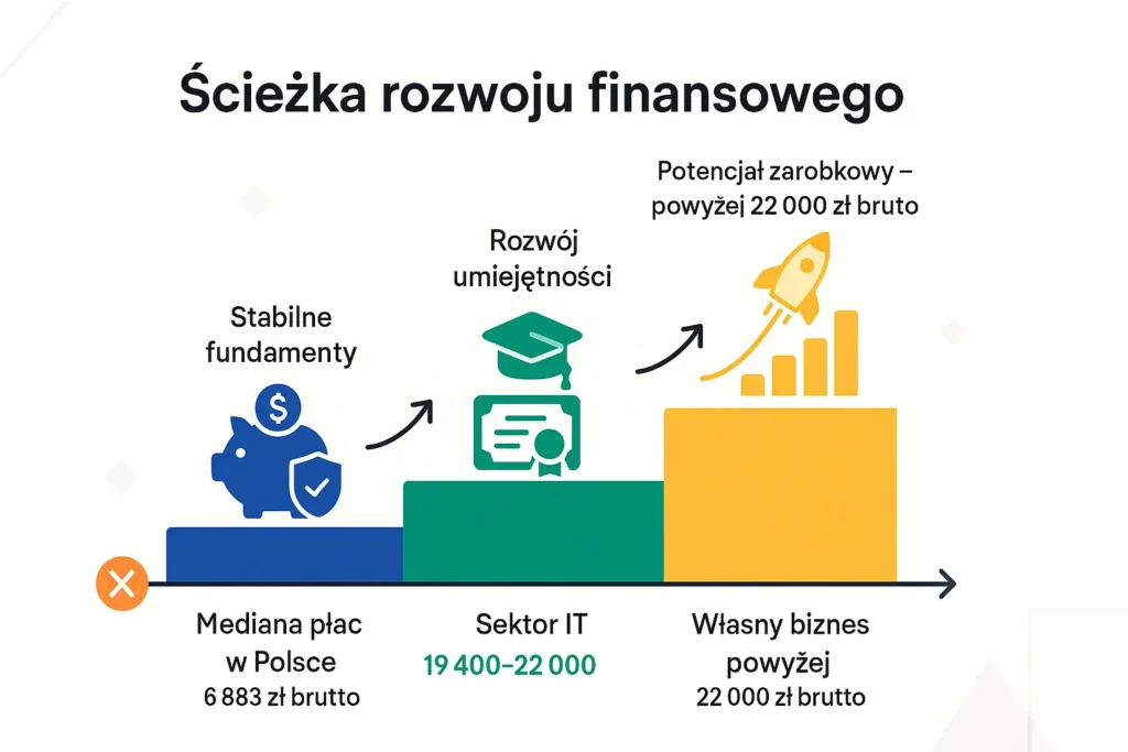 Strategia stopniowego budowania zasobów - od stabilnych fundamentów do własnego biznesu
