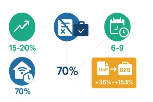 Zalety zawodu Data Analyst: wzrost popytu 15-20%, bez wyższego wykształcenia, start 6-9 mies, 70% pracy zdalnej, B2B +36-153%