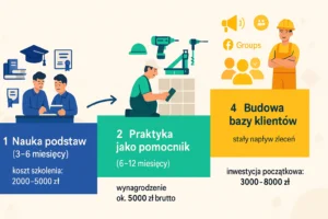 Ścieżka rozwoju kariery glazurnika - od nauki podstaw przez praktykę do własnej działalności