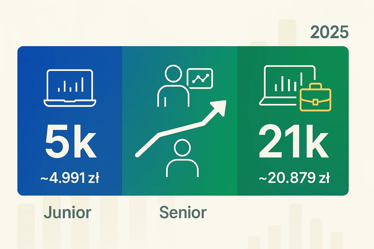 Zarobki Data Analyst 2025: Junior 5k netto, Senior 21k netto na rękę - porównanie zarobków analityka danych